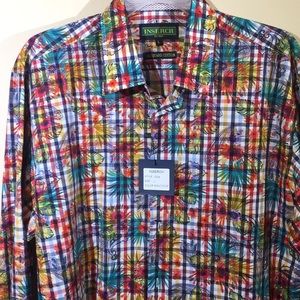 INSERCH Jacquard Cotton Long Sleeve Sz Lg  NWT